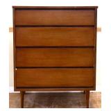 MCM Bassett flat front 4 drawer tall chest