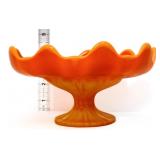 MCM LE Smith 7.5in wide bittersweet slag compote