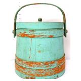 Vintage painted sugar bucket