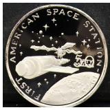 1oz Marshall Islands Space Station silver round
