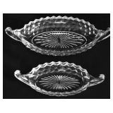 Lot of 2 Fostoria relish dishes