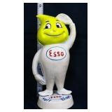 9in cast iron oil drop his Esso bank