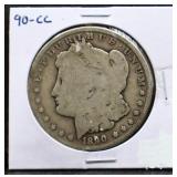 1890 Carson City Morgan silver dollar