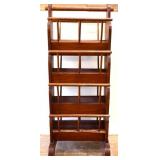Vintage wood multi tier magazine rack see pics