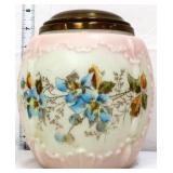 Vntg wavecrest floral biscuit jar