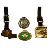 Lot of 4 metal watch fobs