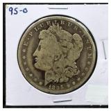 1895O Morgan silver dollar