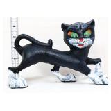 Cast iron 6in tall black cat