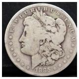 1885O Morgan silver dollar
