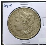 1904O Morgan silver dollar
