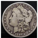 1897O Morgan silver dollar