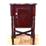 Vintage wood copper lined smoke stand