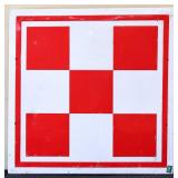 Vtg metal 34.5x35 Purina sign in wood frame