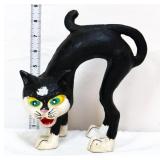 Cast iron 9in arch back black cat