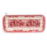 Red transfer 14x6in rectangle bread tray