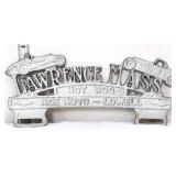 Vntg metal Lawrence Mass Hot Rod tag topper