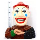 Cast iron mechanical clown bank
