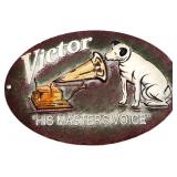 Cast iron Victor Masters Voice plaque