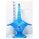 Fenton celeste blue iris stretch basket