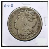 1904S Morgan silver dollar