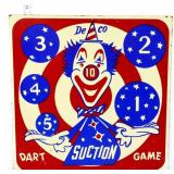 Vntg masonite 16x16 clown dart board