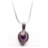 DAVID YURMAN STYLE GENUINE AMETHYST NECKLACE