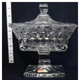 American Fostoria covered wedding compote