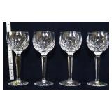 4 Waterford Lismore hock wine glasses