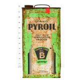 Vntg 128oz Pyroil Crack Oil can