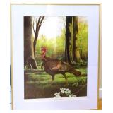 Framed 24.25x31.25 American Wild Turkey art