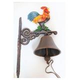Cast iron rooster bell
