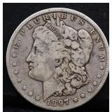 1897O Morgan silver dollar