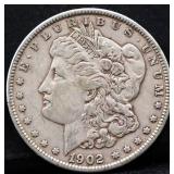 1902 Morgan silver dollar