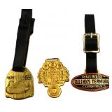 Lot of 3 metal watch fobs