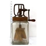 Vintage glass 3qt butter churn