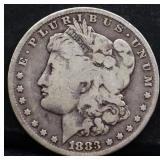 1883O Morgan silver dollar