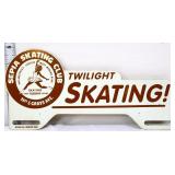 Vntg metal Twilight Skating tag topper