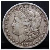 1879 Morgan silver dollar