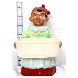 Vntg Americana 7in figural sponge holder