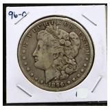 1896O Morgan silver dollar