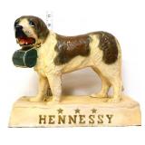 Vntg 11in tall Hennessy St Bernard adv figure
