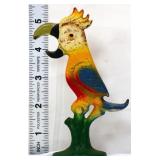 Vntg cast iron 5in parrot bottle opener