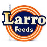 Vntg metal 21x18 Larro Feeds adv sign