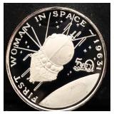 1oz Marshall Islands Woman In Space silver proof