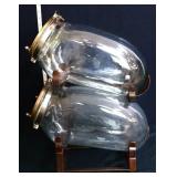 Set of 4 glass counter jars in stand NO SHIPPING