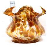 Fenton murrhina aventurine autumn 4in vase