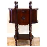 Vintage wood copper lined smoke stand