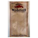 Vntg metal 19.5x38.5 Gargoyle Mobiloil adv sign