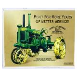 Metal 16x13 John Deere Built For Service sign