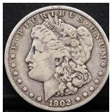 1902 Morgan silver dollar